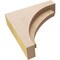 Ekena Millwork 3"W x 12"D x 12"H Thin Rivera Rough Cedar Woodgrain TimberThane Corbel, Primed Tan CORUR03X12X12RIVRCPR - alternate 5